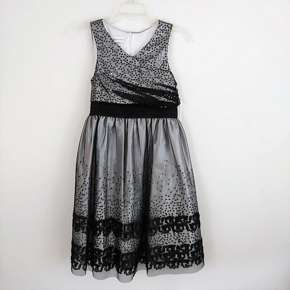 Black sequins formal party dress